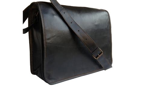 black leather messenger bag women.